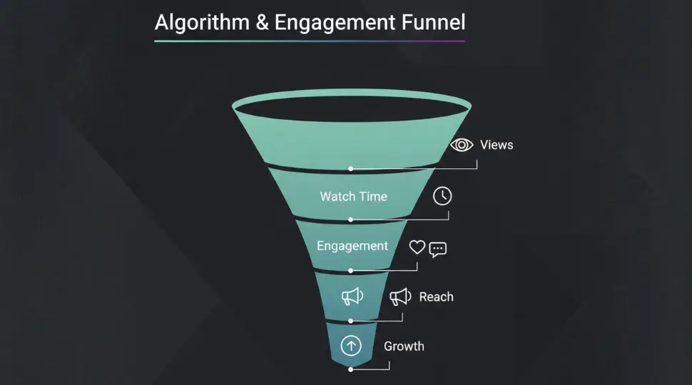 Algorithm and engagement funnel for content creators in 2026
