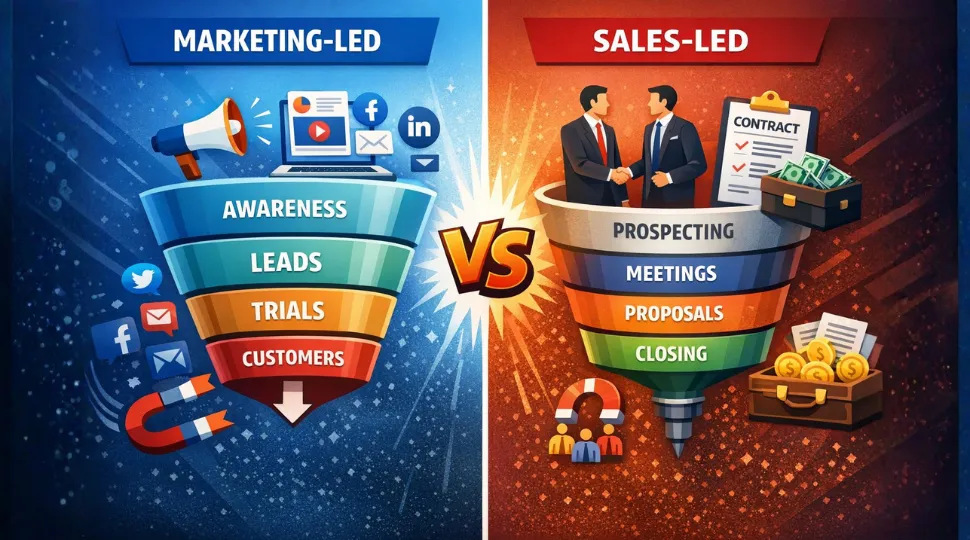 b2b marketing vs sales strategy