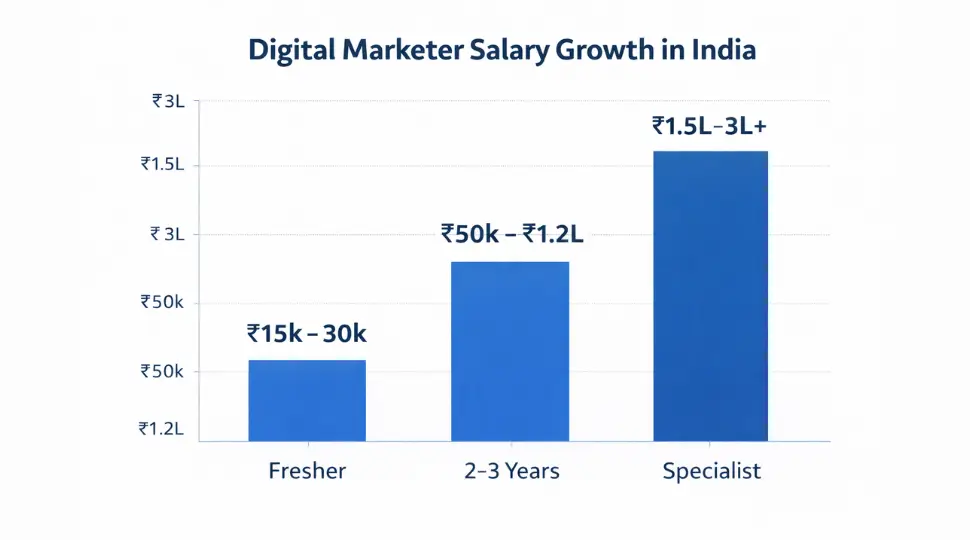 digital marketer salary growth in india