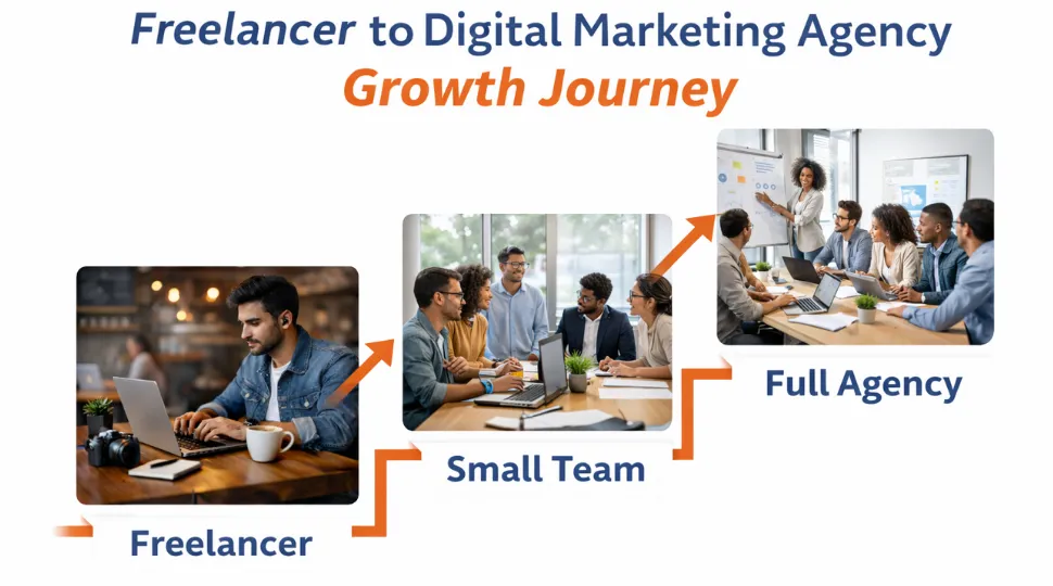 Digital Marketing Freelancer vs Digital Marketing Agency comparison